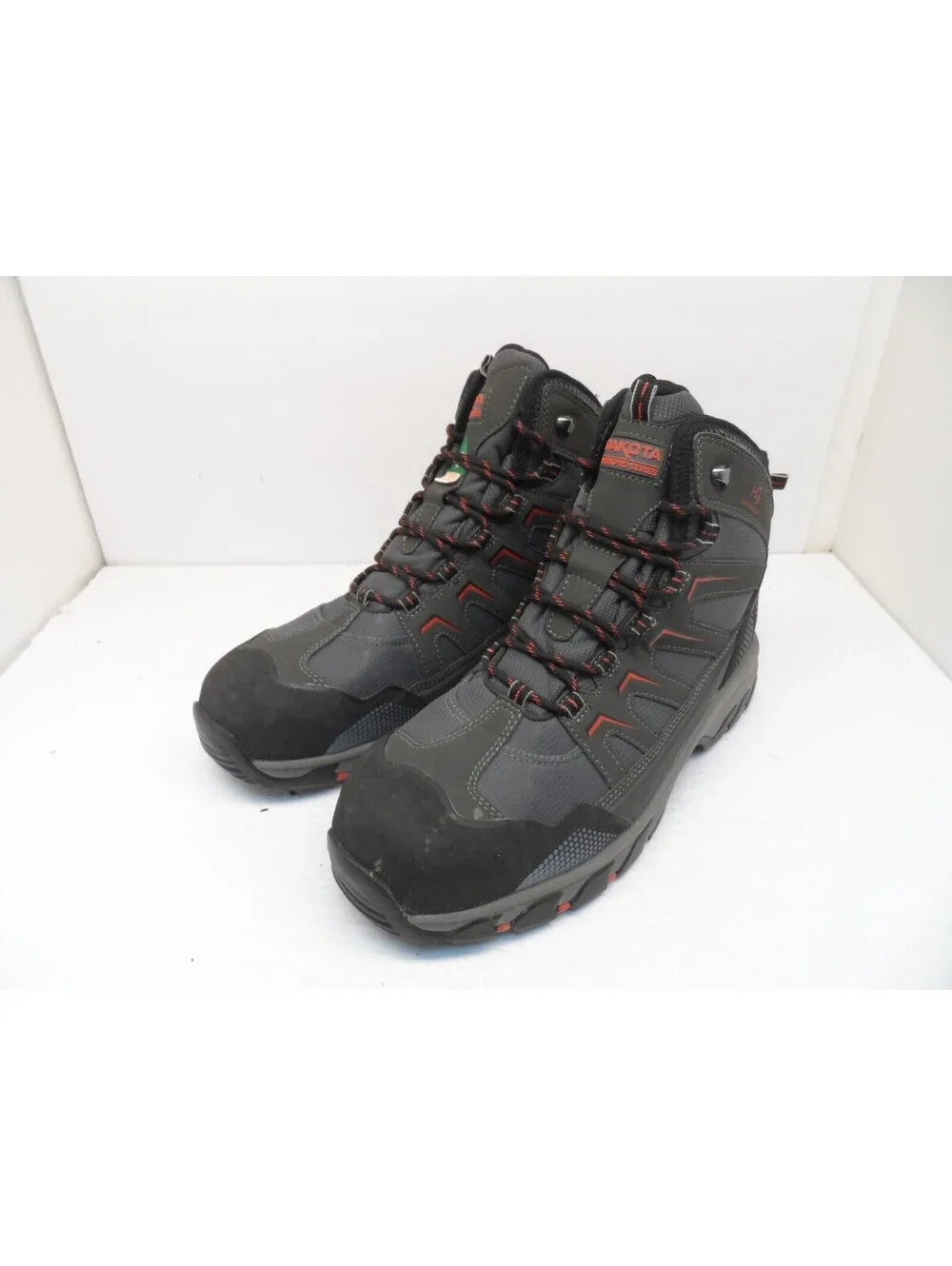 DAKOTA Men's 2127 Steel Toe Steel Plate WP Mid-Cut Safety Hiking Boot Size 12W/L